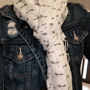 Off White Scarf w/ Keys